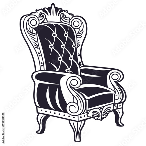 Ornate royal armchair, fit for a king
