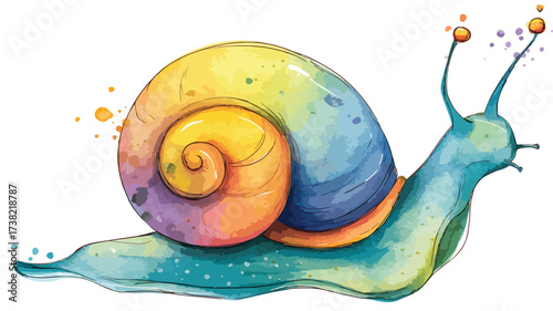 Adorable Snail Vector Ideal for Children's Party Decor - Vector Illustration