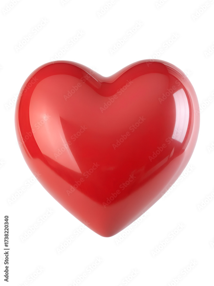 Fototapeta premium red heart on white background