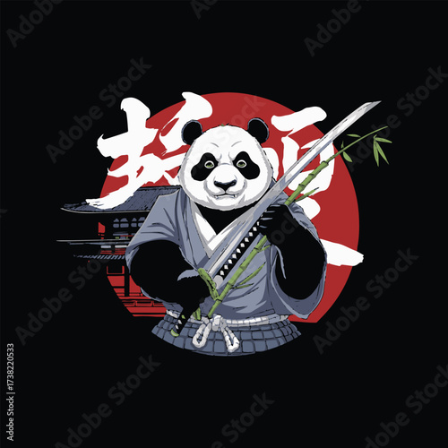 Streetwear panda illustration