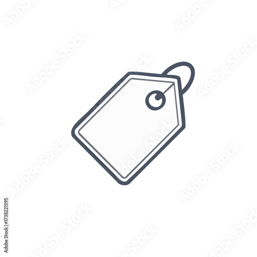 Illustration of a blank sale tag for discounts or specials for retail consumers