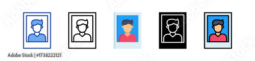 Portrait Photography Icon Multi Style Illustration
