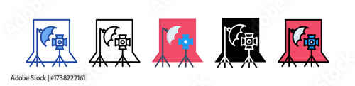 Photo Shoot Icon Multi Style Illustration