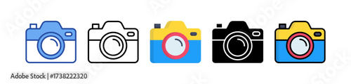 Digital Camera Icon Multi Style Illustration