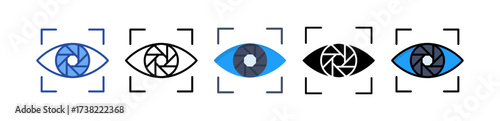 Aperture Icon Multi Style Illustration