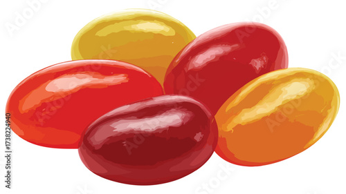Vibrant Jelly Beans Vector Graphic for Food Designs