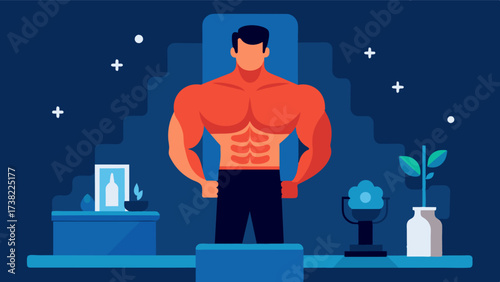 A somber memorial service with loved ones mourning the loss of an individual whose obsession with obtaining the perfect physique through steroids ultimately led to their early. Vector illustration