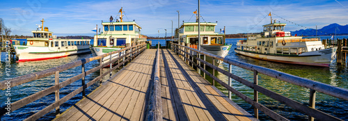 typical passenger ship - prien am chiemsee lake