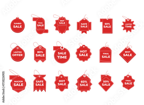 Offer , sale , discount design elements set collection vector template