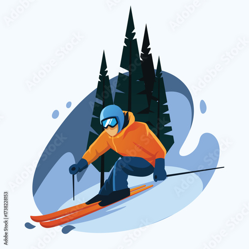 skier on a ski slope