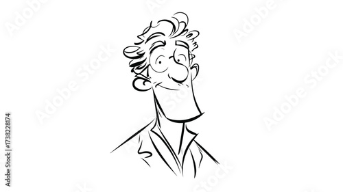 Singular Line Caricature: Unveiling Satirical Simplicity