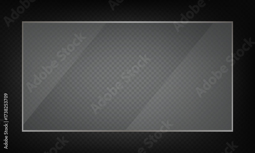 16:9 vector image of a mirror reflection, suitable for application on glass, plastic, or acrylic window surfaces. Offers a glossy, luminous appearance with bright highlights and transparency.	
