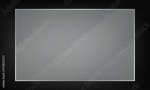 16:9 vector image of a mirror reflection, suitable for application on glass, plastic, or acrylic window surfaces. Offers a glossy, luminous appearance with bright highlights and transparency.	
