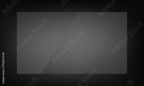 16:9 vector image of a mirror reflection, suitable for application on glass, plastic, or acrylic window surfaces. Offers a glossy, luminous appearance with bright highlights and transparency.	
