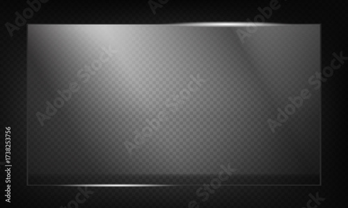 16:9 vector image of a mirror reflection, suitable for application on glass, plastic, or acrylic window surfaces. Offers a glossy, luminous appearance with bright highlights and transparency.	

