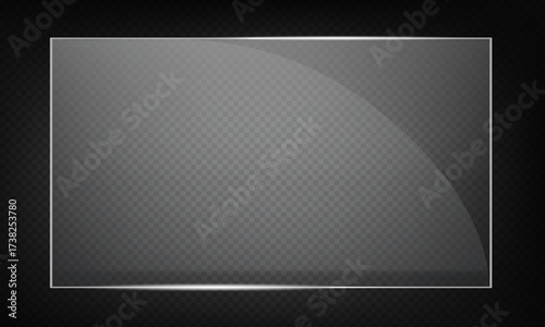 16:9 vector image of a mirror reflection, suitable for application on glass, plastic, or acrylic window surfaces. Offers a glossy, luminous appearance with bright highlights and transparency.	
