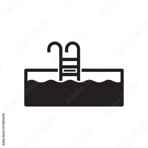 "Swimming pool with ladder"