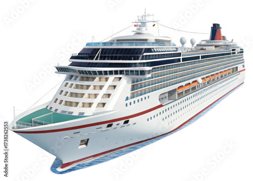  cruise-ship on a isolated transparent background	