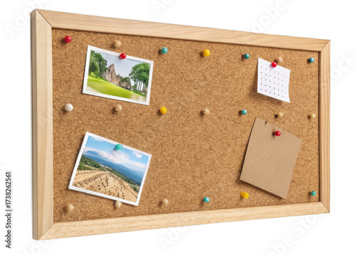 corkboard on a isolated transparent background	