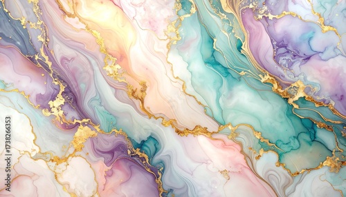 Elegant pastel marble texture with luxury golden veins and smooth surface