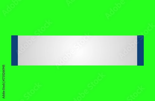 Animated lower third title box motion graphic on green screen background