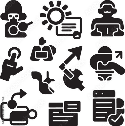set of business icons