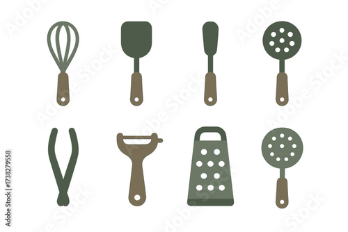 Kitchen utensils and cooking tools for food preparation and culinary tasks