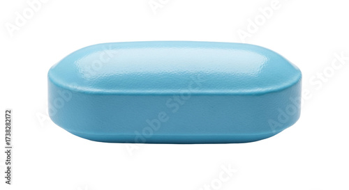 Tableau sur toile Isolated blue oblong pill for treating erectile dysfunction