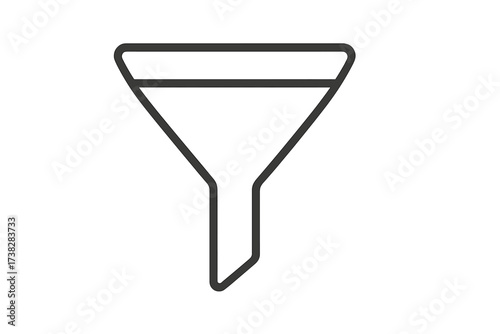 Sales funnel line icon vector. Marketing conversion symbol. Business process pictogram for web and apps. Lead generation, customer journey & data filtering concept.