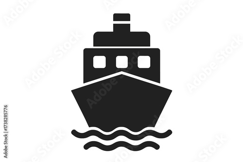 Black vector train icon flat style transportation symbol for web design, app UI, logo, isolated on white background, modern graphic illustration