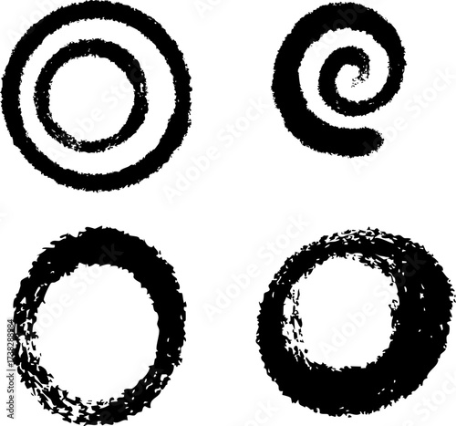 hand-painted , abstract drawing, clipart frames
