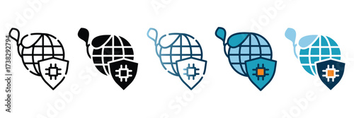 Climate Protector Icon multiple style collection