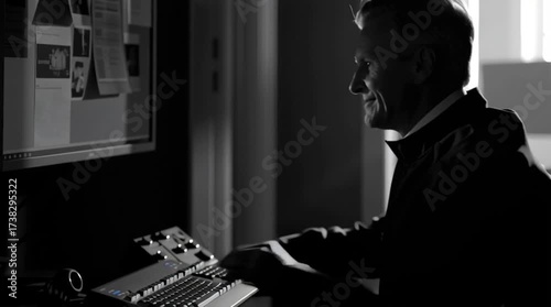 man playing piano black and white capture