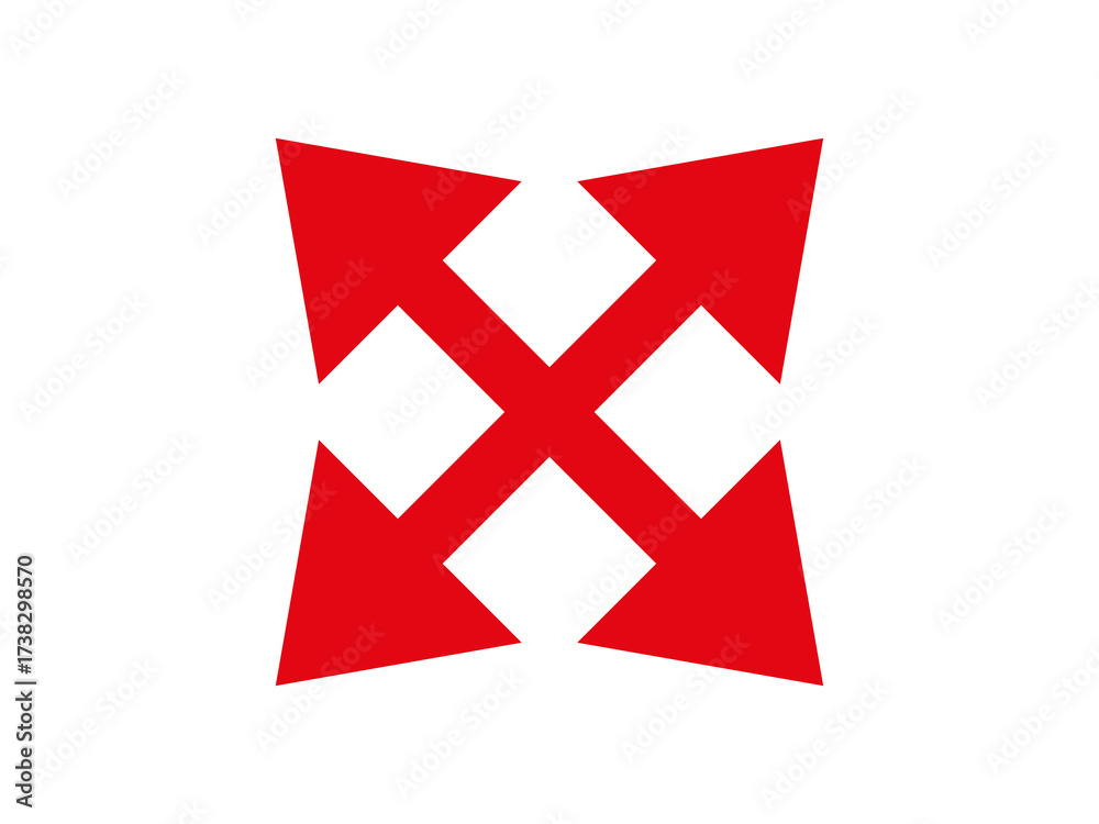 Obraz premium cross arrow icon