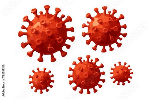 Coronavirus COVID-19 3D virus model. Outbreak and pandemic concept for medical, healthcare, infectious disease, virology and epidemiology. Corona virus 2019-nCoV cell.