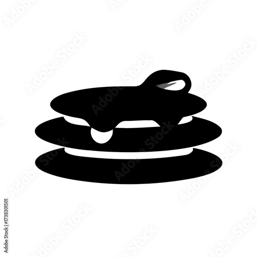 Stack of Pancakes with Syrup and Butter Icon	