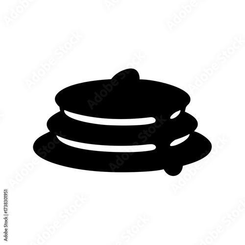 Black icon representing a swirling shape with layers, suggestive of an emoji