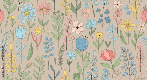 Seamless floral pattern,stylish wallpaper
