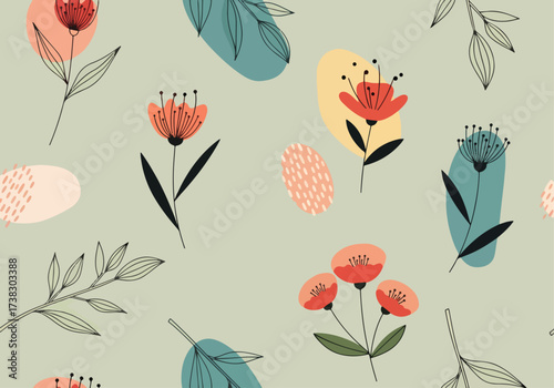 Seamless floral pattern,stylish wallpaper
