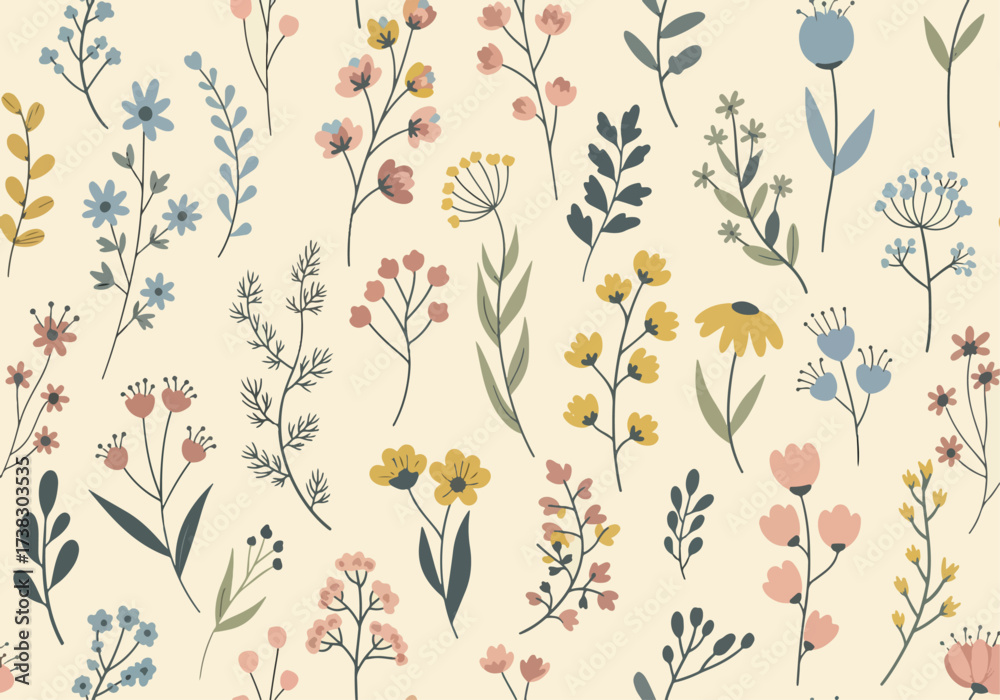 Seamless pattern floral background. Seamless decoration pattern floral background
