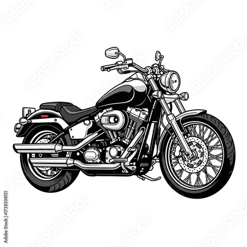 Vintage Motorcycle Silhouette – Classic Retro Bike Illustration