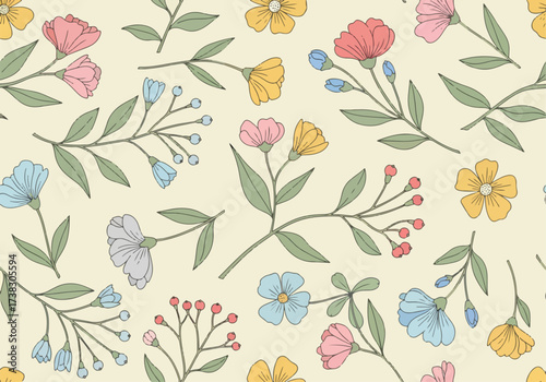 Flowers decoration. Decoration of flowers natural background illustration
