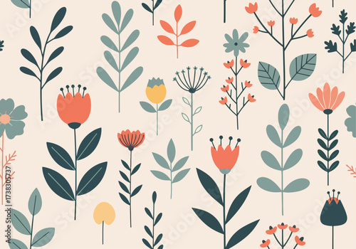 Seamless ornament wallpaper, retro background in vintage style.