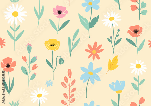 Seamless ornament wallpaper, retro background in vintage style.