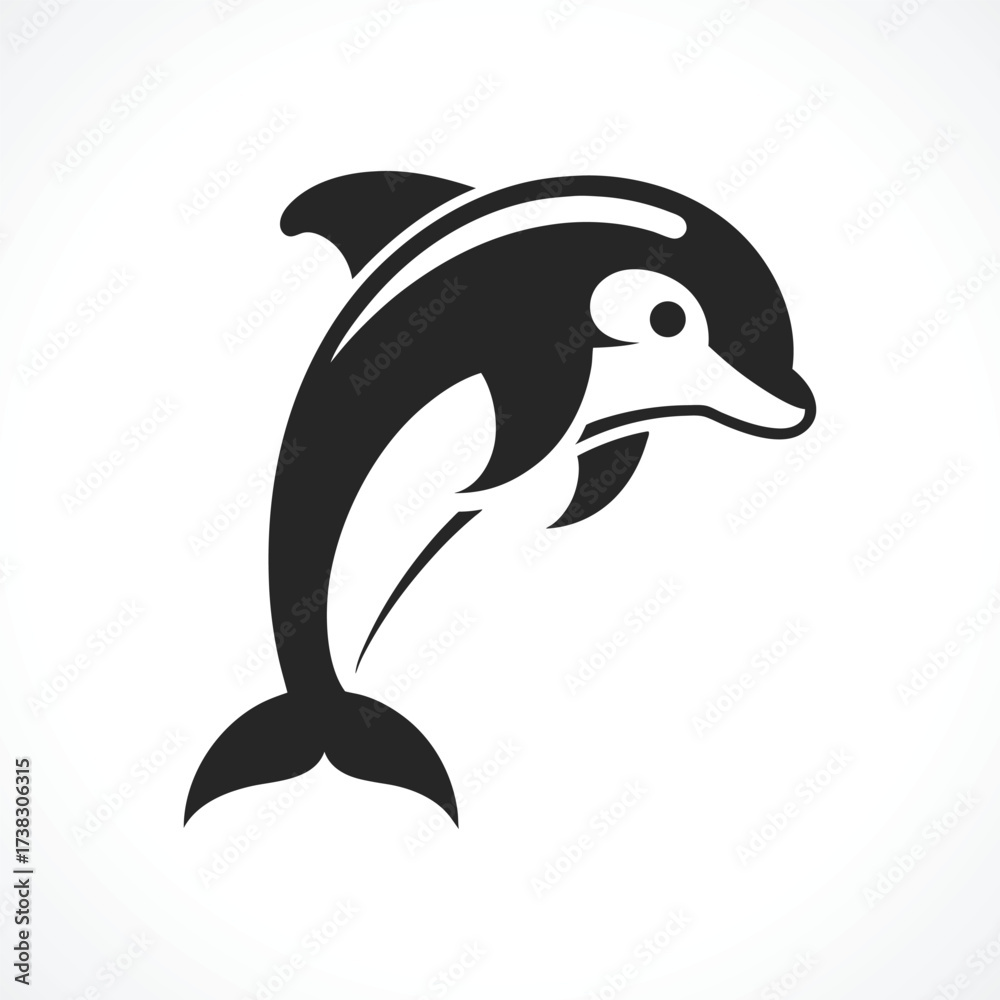 Fototapeta premium Stylized Dolphin Logo Design