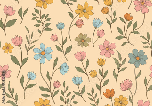 Simple floral pattern