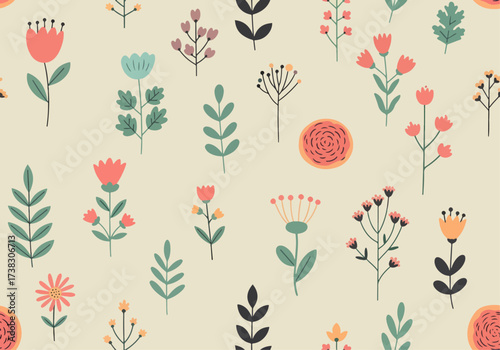 Simple floral pattern