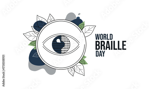 Celebrate world braille day with an inspiring eye and earth graphic