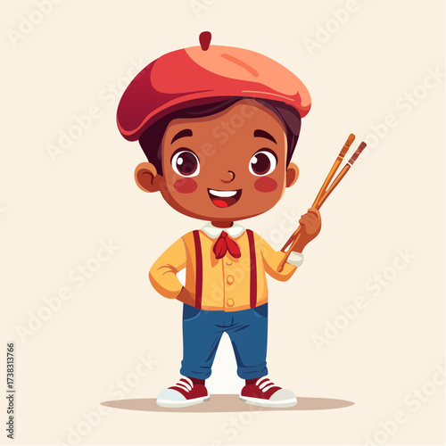 Illustration vectorielle personnage caricatural français