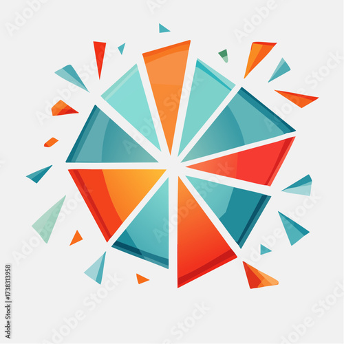 Motif graphique éclats stylisés modernes